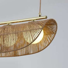 Load image into Gallery viewer, Oyster Linear – Linear Pendant Lamp in Jute Fibre Yarn for Home, Restaurants and Offices