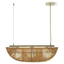 Load image into Gallery viewer, Oyster Linear – Linear Pendant Lamp in Jute Fibre Yarn for Home, Restaurants and Offices