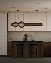 Load image into Gallery viewer, Ripple Linear - Linear Industrial Pendant lamp Metal with Cane for Home, Restaurants and Offices.