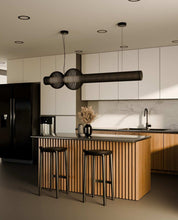 Load image into Gallery viewer, Ripple Linear - Linear Industrial Pendant lamp Metal with Cane for Home, Restaurants and Offices.