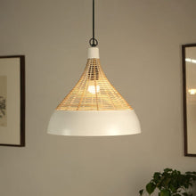 Load image into Gallery viewer, Conix : Unique handmade Woven Hanging Pendant Light, Natural/Cane Pendant Light for Home restaurants and offices.