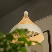 Load image into Gallery viewer, Conix : Unique handmade Woven Hanging Pendant Light, Natural/Cane Pendant Light for Home restaurants and offices.