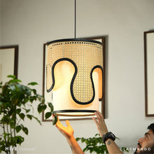Load image into Gallery viewer, Hive Pendant - Unique handmade Woven Hanging Pendant Light, Natural/Bamboo Pendant Light for Home restaurants and offices.