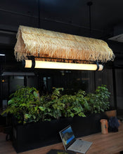 Load image into Gallery viewer, Morocco Hut Linear lamp - Natural cane mesh and Raffia Grass for Home, Restaurants and Offices