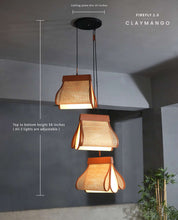 Load image into Gallery viewer, Firefly Mini Cluster- Unique handmade Woven Hanging Pendant Light, Natural/Bamboo Pendant Light for Home restaurants and offices.