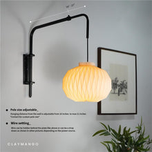 Load image into Gallery viewer, KamiGlow Sconce - Unique handmade Origami Wall Sconce Light, Natural/Paper Wall Sconce Light for Home Restaurants and Offices