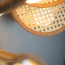 Load image into Gallery viewer, Helion Sconce - Unique Handmade Woven Wall-Mounted Light, Natural/Rattan Wall Light for Home Restaurants and Offices