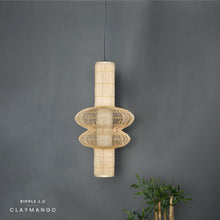 Load image into Gallery viewer, Ripple 1.0 : Unique handmade Woven Hanging Pendant Light, Natural/Cane Pendant Light for Home restaurants and offices.