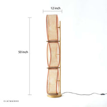 Load image into Gallery viewer, Morbis Floor Lamp - Floor lamp with Rattan for Home, Restaurants and Offices.