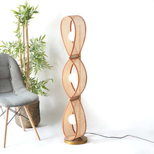 Load image into Gallery viewer, Morbis Floor Lamp - Floor lamp with Rattan for Home, Restaurants and Offices.