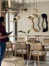 Load image into Gallery viewer, Eclipse Cluster 2.0 - Bamboo 8 Lampshades Cluster Pendant Lamp.