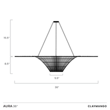 Load image into Gallery viewer, Aura-Unique handmade Woven Hanging Pendant Light, Natural/Cane Pendant Light for Home restaurants and offices.