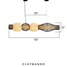 Load image into Gallery viewer, Avenya Linear - Linear Industrial Pendant lamp Metal with Paper for Home, Restaurants and Offices.