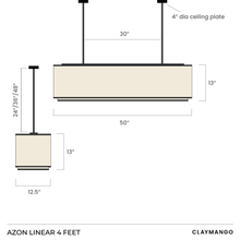 Load image into Gallery viewer, Azon linear Fabric - Industrial Pendant lamp with Natural bamboo mesh for Home, restaurants and offices.