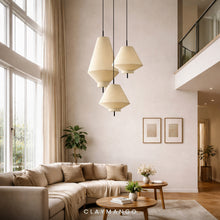 Load image into Gallery viewer, Obel Pendant Set of 3 - Fabric Pendant lamp for Home, restaurants and offices.