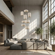 Load image into Gallery viewer, The loom cluster - Fabric Pendant lamp for Home, restaurants and offices.