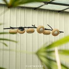 Load image into Gallery viewer, Eclipse linear - Linear Industrial Pendant lamp Metal with Bamboo for Home, Restaurants and Offices.