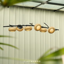 Load image into Gallery viewer, Eclipse linear - Linear Industrial Pendant lamp Metal with Bamboo for Home, Restaurants and Offices.