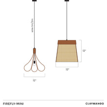 Load image into Gallery viewer, Firefly Mini - Unique handmade Woven Hanging Pendant Light, Natural/Bamboo Pendant Light for Home restaurants and offices