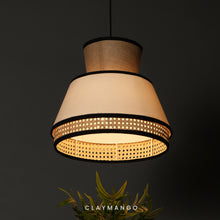 Load image into Gallery viewer, Funnel Classic - Pendant lamp with Natural bamboo mesh for Home, restaurants and offices.