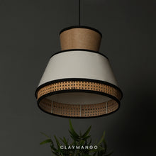 Load image into Gallery viewer, Funnel Classic - Pendant lamp with Natural bamboo mesh for Home, restaurants and offices.