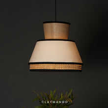 Load image into Gallery viewer, Funnel Classic - Pendant lamp with Natural bamboo mesh for Home, restaurants and offices.