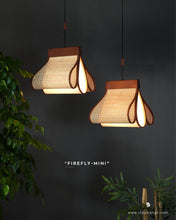 Load image into Gallery viewer, Firefly Mini - Unique handmade Woven Hanging Pendant Light, Natural/Bamboo Pendant Light for Home restaurants and offices