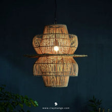 Load image into Gallery viewer, Padma - Unique handmade Woven Hanging Pendant Light, Natural/Cane Pendant Light for Home restaurants and offices.