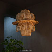 Load image into Gallery viewer, Padma - Unique handmade Woven Hanging Pendant Light, Natural/Cane Pendant Light for Home restaurants and offices.