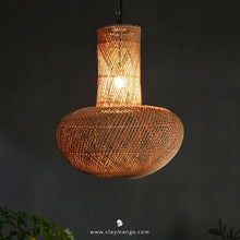 Load image into Gallery viewer, Mushy Mush - Unique handmade Woven Hanging Pendant Light, Natural/Cane Pendant Light for Home restaurants and offices.