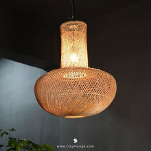 Load image into Gallery viewer, Mushy Mush - Unique handmade Woven Hanging Pendant Light, Natural/Cane Pendant Light for Home restaurants and offices.