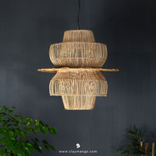 Load image into Gallery viewer, Padma - Unique handmade Woven Hanging Pendant Light, Natural/Cane Pendant Light for Home restaurants and offices.