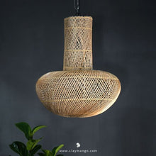 Load image into Gallery viewer, Mushy Mush - Unique handmade Woven Hanging Pendant Light, Natural/Cane Pendant Light for Home restaurants and offices.