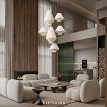 Load image into Gallery viewer, The Obel cluster - Fabric Pendant lamp for Home, restaurants and offices.