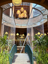 Load image into Gallery viewer, Lumos : Unique handmade Woven Hanging Pendant Light, Natural/Cane Pendant Light for Home restaurants and offices.