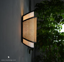 Load image into Gallery viewer, Valor - Unique handmade Woven Wall Sconce Light, Natural/Bamboo Wall Sconce Light for Home restaurants and offices.