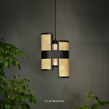 Load image into Gallery viewer, Madhyama 2.0 - Unique handmade Woven Hanging Pendant Light, Natural/Cane Pendant Light for Home restaurants and offices.