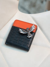 Load image into Gallery viewer, Weekend wallet "mandarin orange " π - Compact and Contemporary handcrafted made out of Genuine Leather.