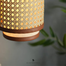Load image into Gallery viewer, Kosha - Unique handmade Woven Wall Sconce Light, Natural/Bamboo Wall Sconce Light for Home restaurants and offices.
