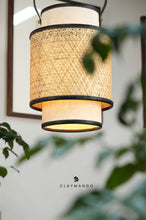 Load image into Gallery viewer, Aloka Pendant - Unique handmade Woven Hanging Pendant Light, Natural/Bamboo Pendant Light for Home restaurants and offices.