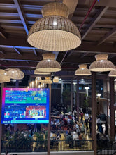 Load image into Gallery viewer, Samyak : Unique handmade Woven Hanging Pendant Light, Natural/Cane Pendant Light for Home restaurants and offices.