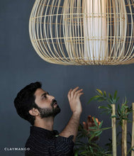 Load image into Gallery viewer, Lumos : Unique handmade Woven Hanging Pendant Light, Natural/Cane Pendant Light for Home restaurants and offices.
