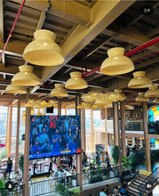 Load image into Gallery viewer, Samyak : Unique handmade Woven Hanging Pendant Light, Natural/Cane Pendant Light for Home restaurants and offices.