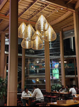 Load image into Gallery viewer, Lumos : Unique handmade Woven Hanging Pendant Light, Natural/Cane Pendant Light for Home restaurants and offices.