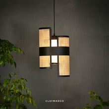 Load image into Gallery viewer, Madhyama 2.0 - Unique handmade Woven Hanging Pendant Light, Natural/Cane Pendant Light for Home restaurants and offices.