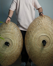 Load image into Gallery viewer, S Curve - Unique handmade Woven Hanging Pendant Light, Natural/Bamboo Pendant Light for Home restaurants and offices.