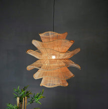 Load image into Gallery viewer, Canyon : Unique handmade Woven Hanging Pendant Light, Natural/Cane Pendant Light for Home restaurants and offices.