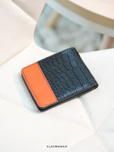 Load image into Gallery viewer, Weekend wallet "mandarin orange " π - Compact and Contemporary handcrafted made out of Genuine Leather.