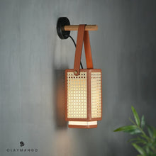 Load image into Gallery viewer, Kosha 2.0 - Unique handmade Woven Wall Sconce Light, Natural/Bamboo Wall Sconce Light for Home restaurants and offices.