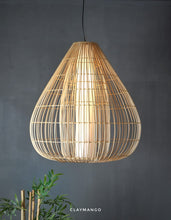 Load image into Gallery viewer, Lumos : Unique handmade Woven Hanging Pendant Light, Natural/Cane Pendant Light for Home restaurants and offices.